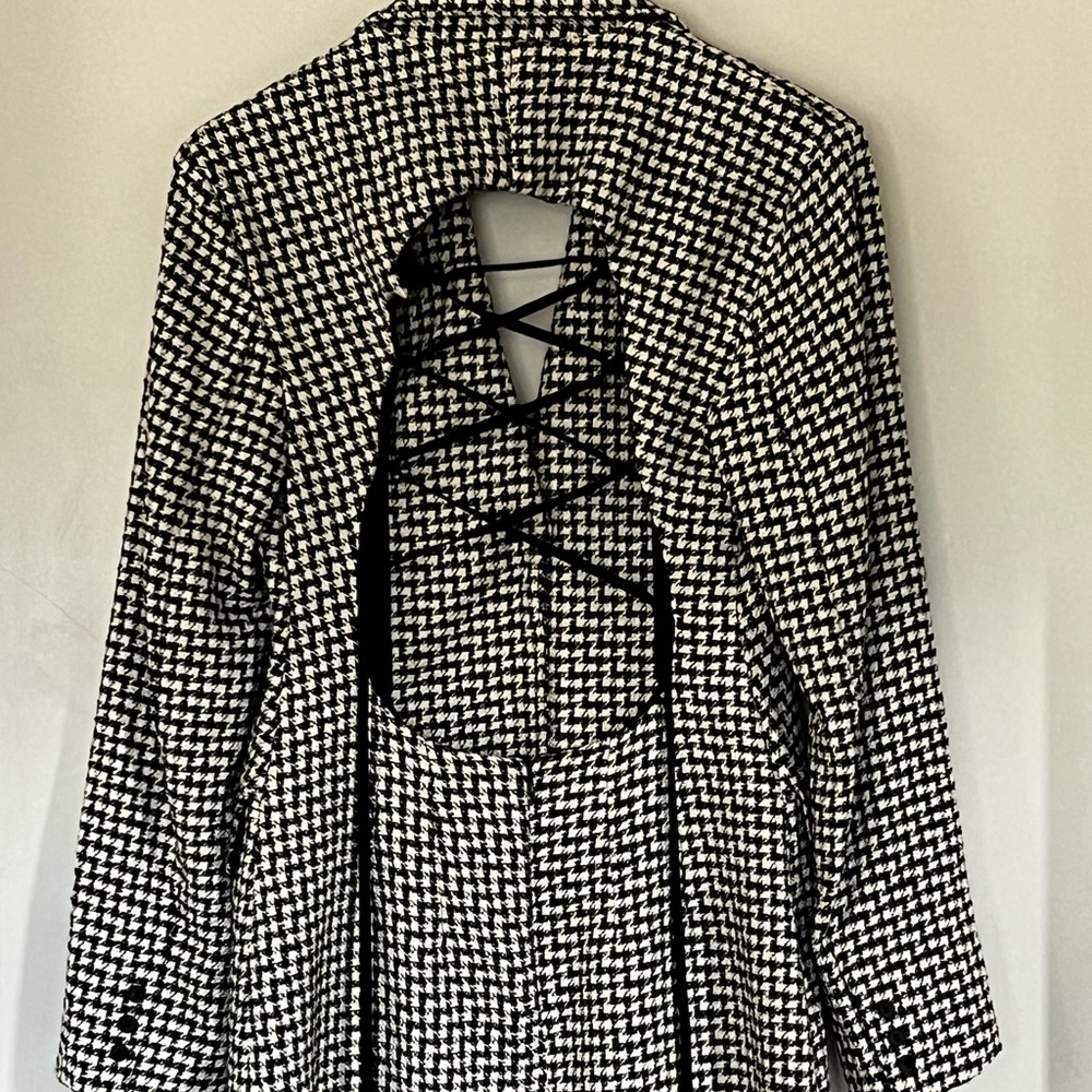 ZARA Houndstooth Blazer Dress